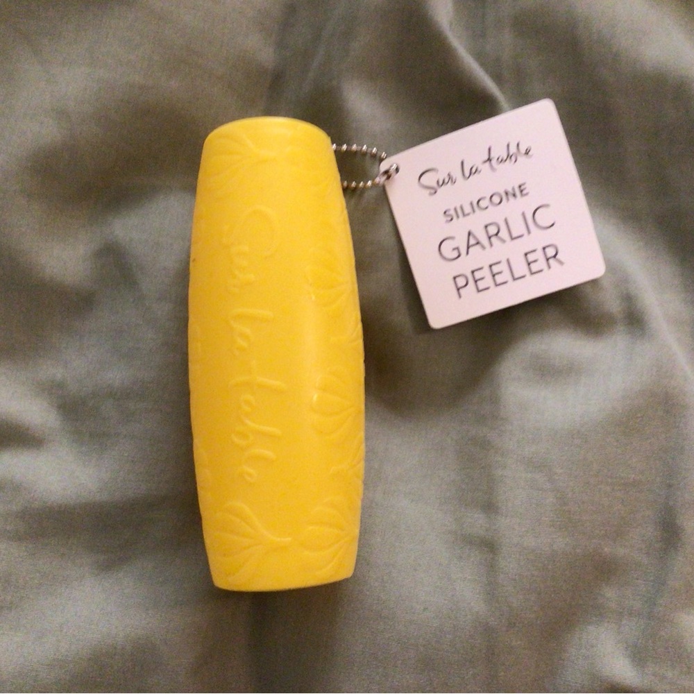 Sur La Table Yellow Silicone Garlic Peeler